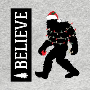 Big Foot Christmas Sasquatch Holiday Yeti T-Shirt